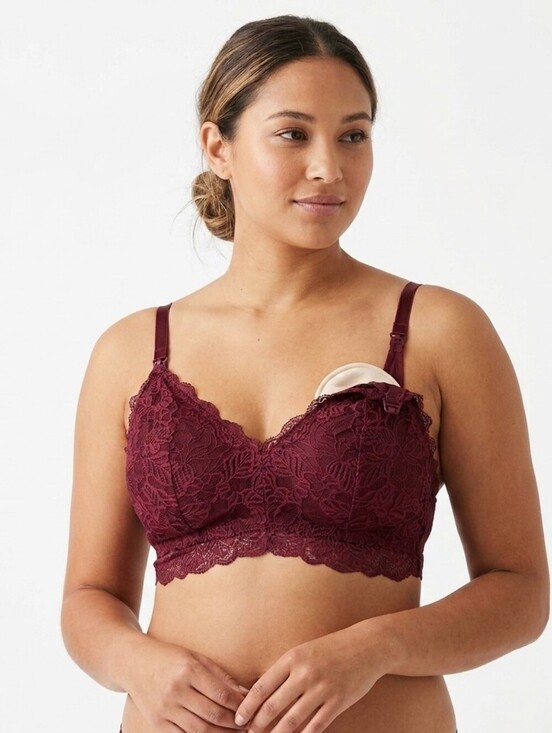 Auden Other - Auden L Maroon Lace Nursing Bra